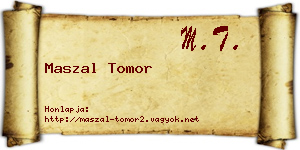 Maszal Tomor névjegykártya